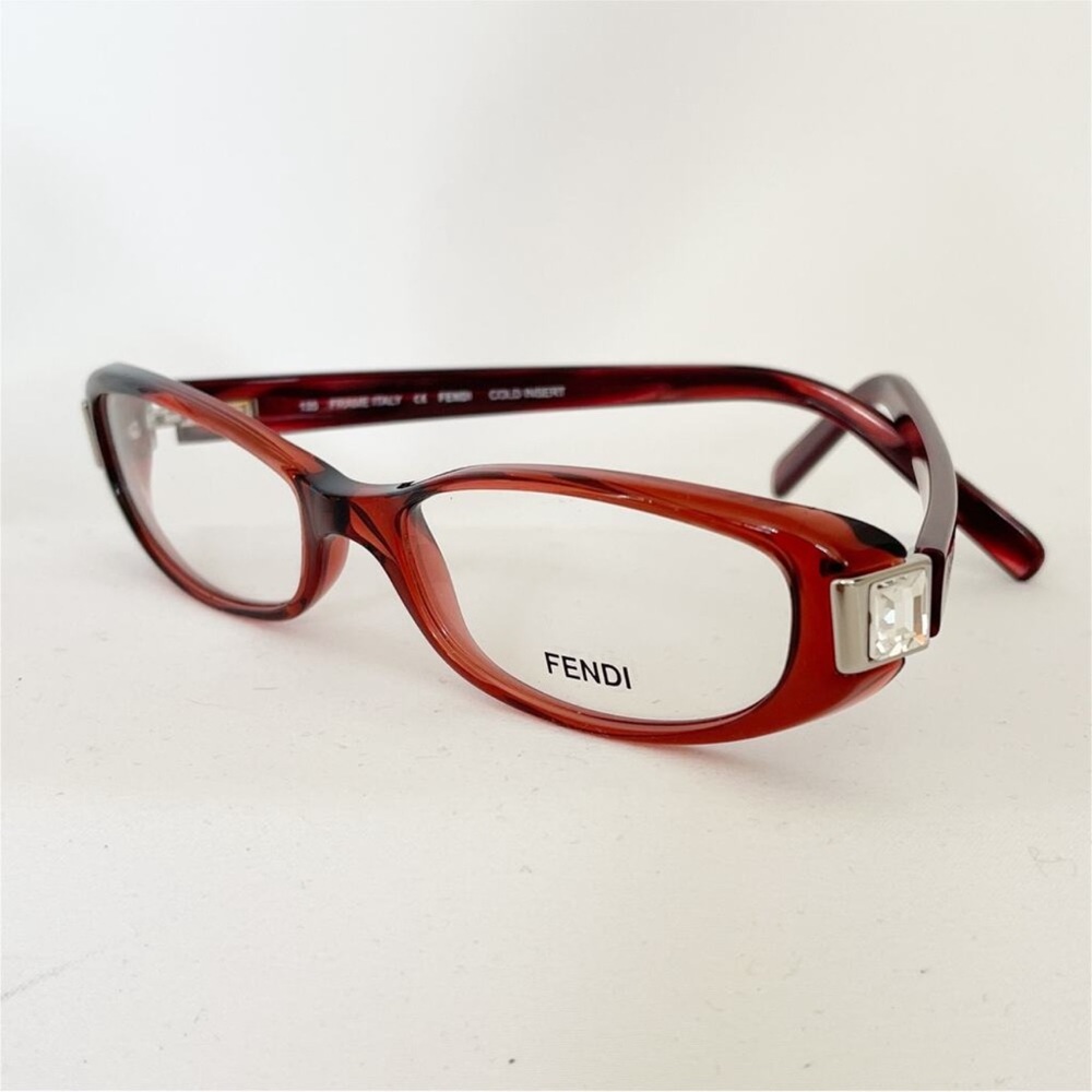 FENDI Eyeglass Frames F666R 603 Womens Burgundy 51x16x135, with unbranded case - Picture 9 of 11